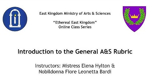 Introduction to the General A&S Rubric