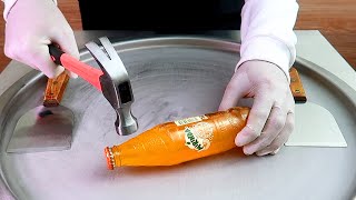 Mirinda ice cream rolls street food - ايس كريم رول ميرندا