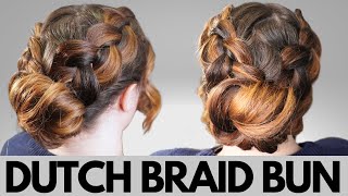 Double Dutch Braid Bun Hairstyle