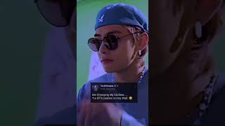 me changing my clothes.... *le bts posters on my wall*