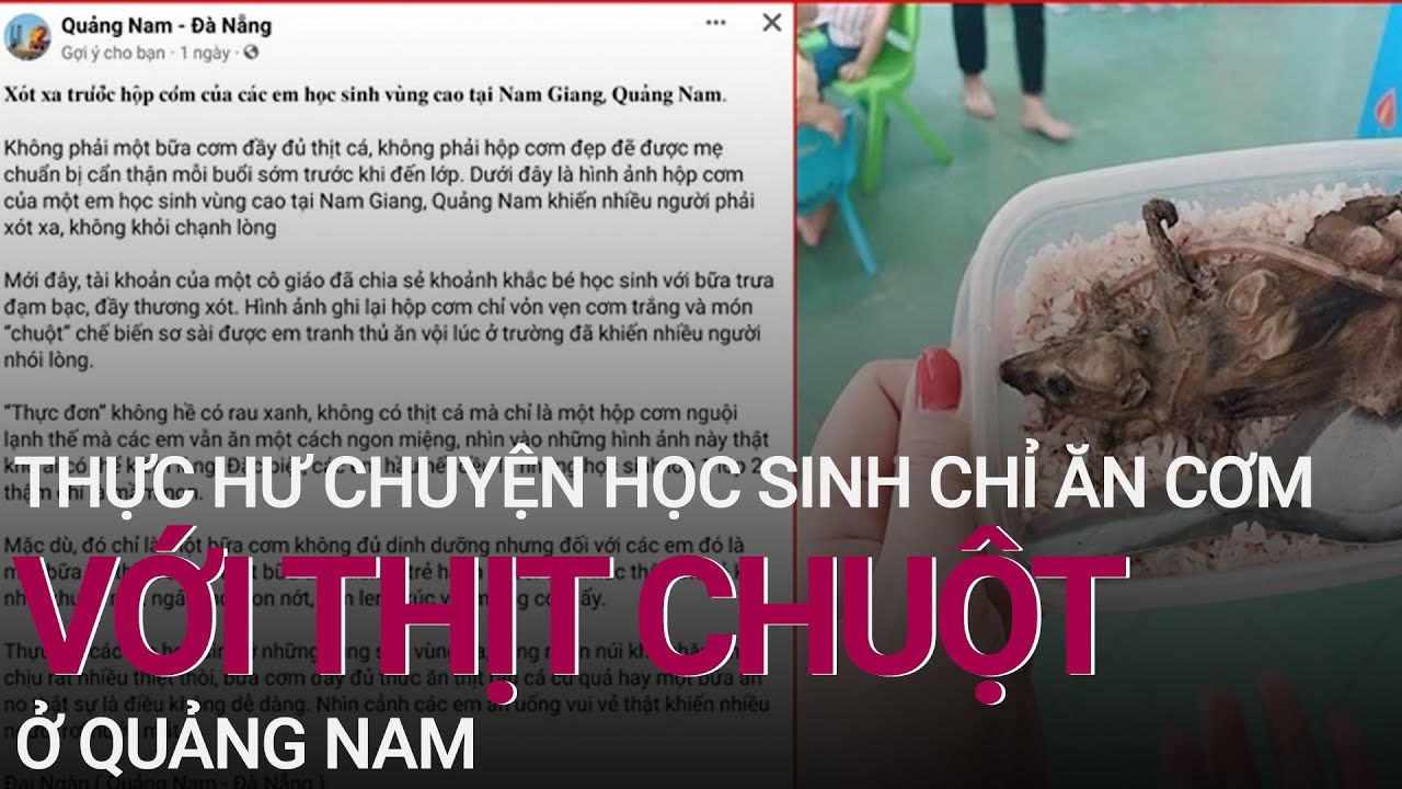 Thực hư chuyện học sinh chỉ ăn cơm trắng với thịt chuột ở Quảng ...