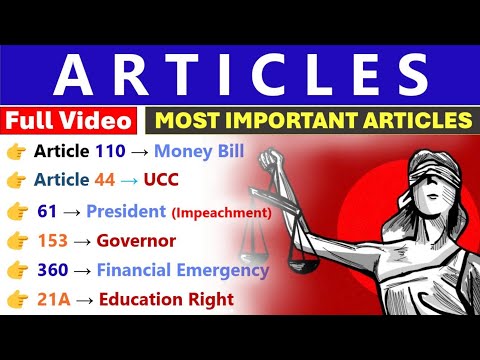 IMPORTANT ARTICLES | IMPORTANT ARTICLES OF THE CONSTITUTION | SSC 2026 | RE-UPLOADED FOR REVISION |