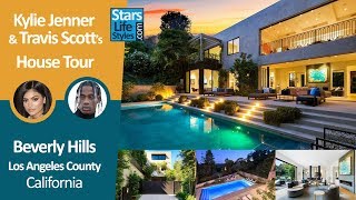 Kylie jenner and travis scott's beverly hills house is a contemporary
9,000 sqft mansion. this modern very private home (it sits at the end
of cul de s...