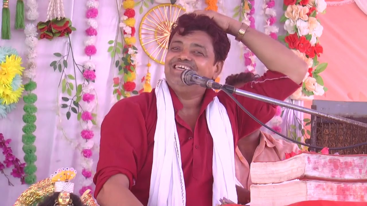 महाभारत का न्यू प्रसंग सुनाया महाभारत सम्राट पप्पू शास्त्री जी ने ग्राम भ्याऊ में मानिकपुर के पास