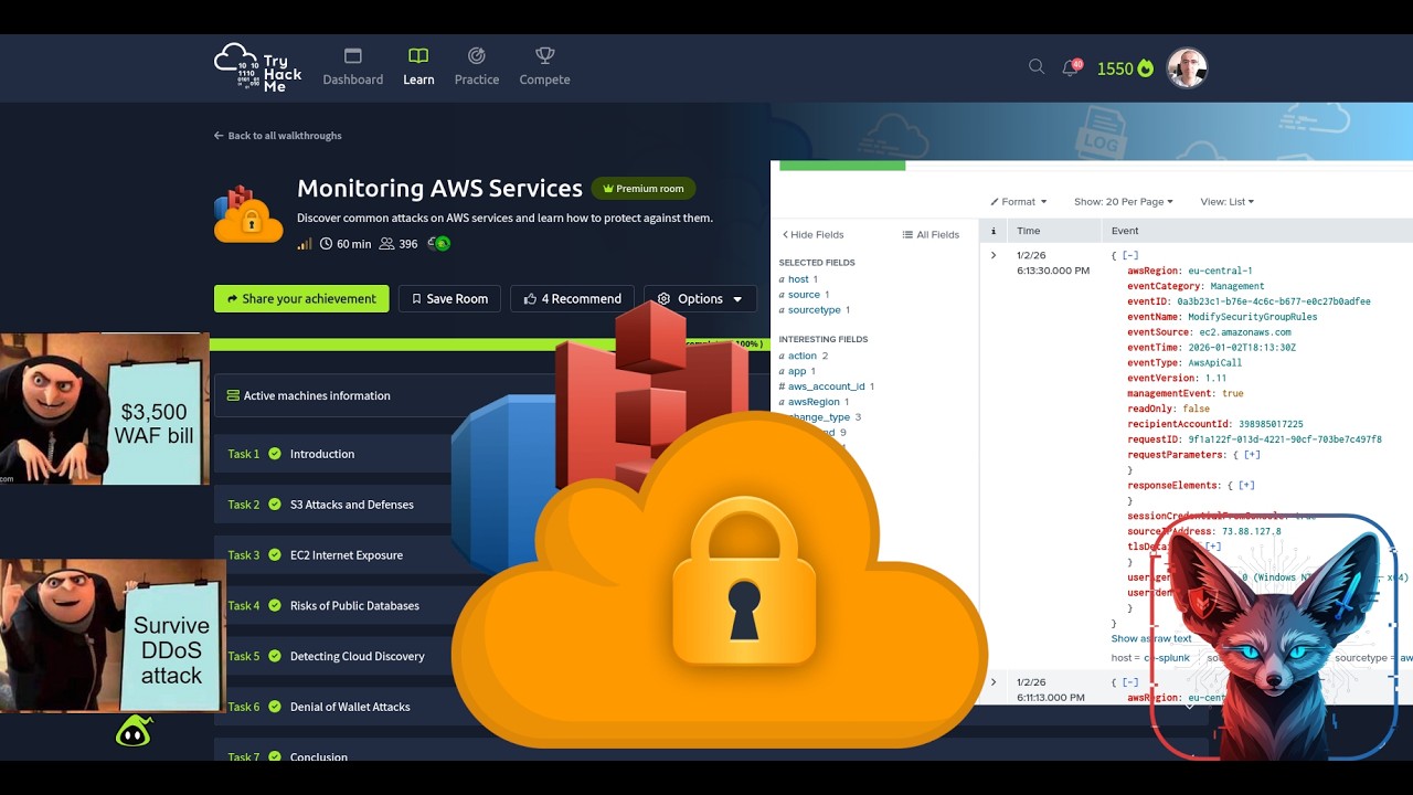 TryHackMe Monitoring AWS Services | Full Walkthrough 2026 - YouTube