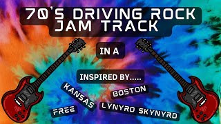 PDF Sample 70's Driving Rock Guitar Jam Track in A guitar tab & chords by AJD Hub.