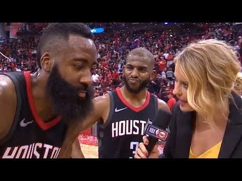 Chris Paul & James Harden Postgame Interview / Rockets vs Jazz Game 5