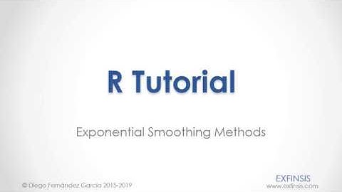 R Tutorial. Exponential Smoothing Methods
