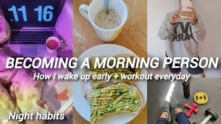 HOW I WAKE UP EARLY + WORKOUT EVERYDAY 🦄☀️ *becoming a morning person, productive daily routine*