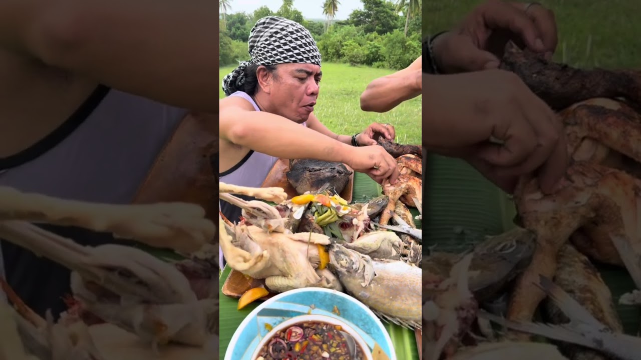 SPICIAL RECIPE BINILOG NA MANOK NA MAY SARIWANG ISDA PICNIC SA BUKID KASAMA ANG PAMILYA 