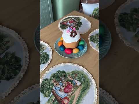 Прихватка кухонна Великодня гобеленова, видео 1