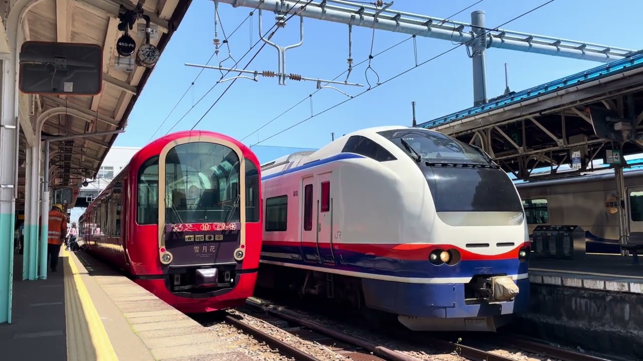 謙*過様 日本国有鉄道　『DC急行　しらゆき』　愛称板です。 直江津駅】E653系特急しらゆき 出発（MH×2あり） - YouTube