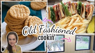 Call me Granny!  Grandma's Old Fashioned Peanut Butter Cookies, Club Sandwiches, & Porch Update!