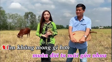 [Karaoke] Tình Ấm Chiều Quê | Khương Dừa ft Châu Ngọc Tiên