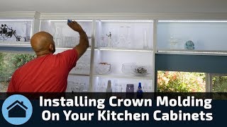 Install Cabinet Crown Molding: DIY Kitchen Remodel Vlog 1