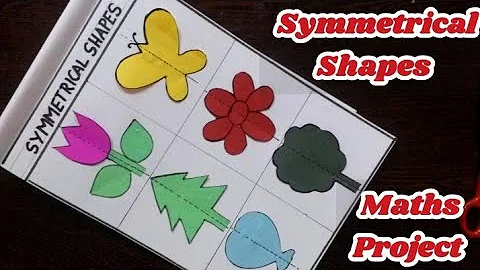 Symmetrical shapes project | Symmetrical Shapes | Line of Symmetry | Symmetry  craft | Maths TLM