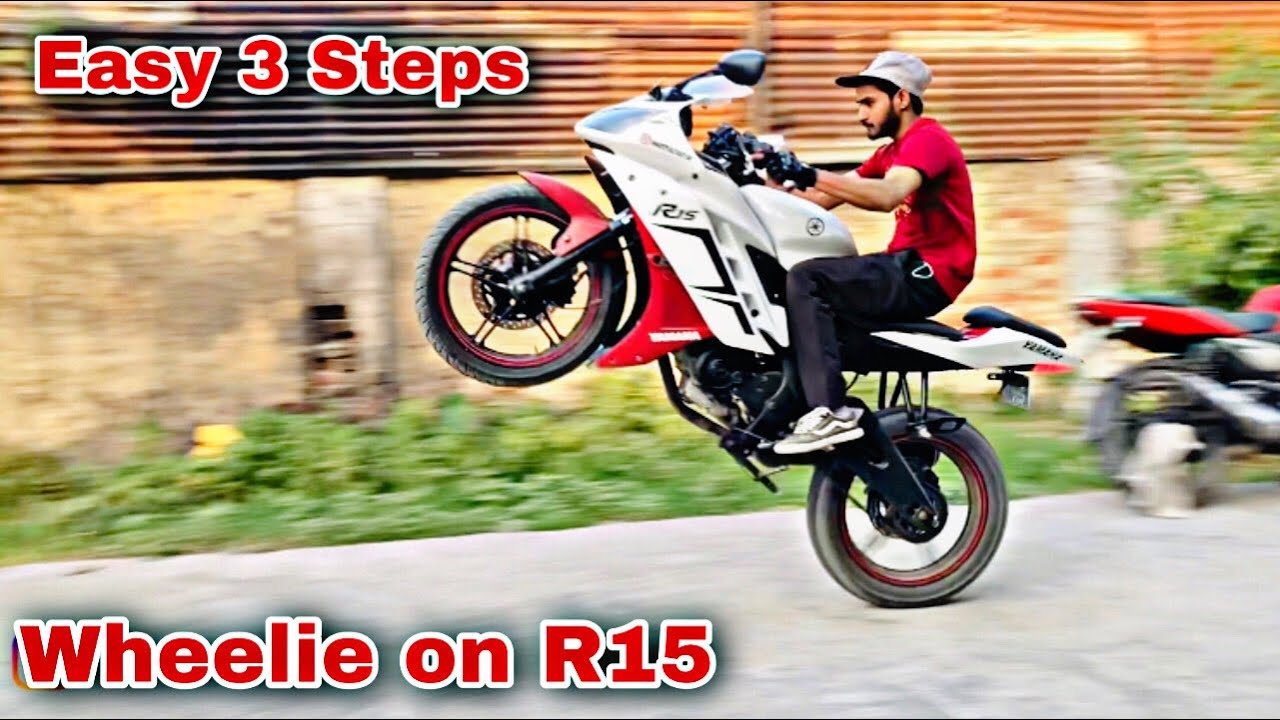 How to Pop Wheelie on R15 Bike Learning Wheelie on Bike Easy 3