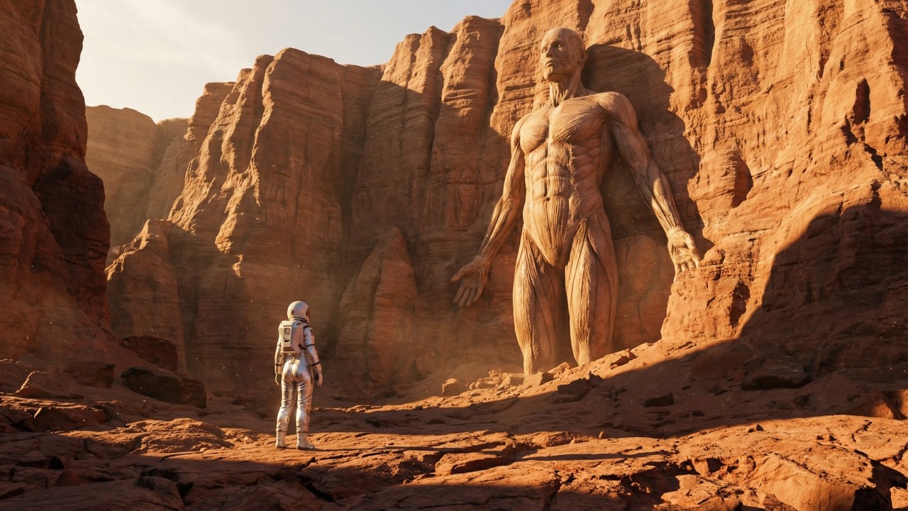 Los astronautas exploran Marte y descubren antiguos humanos como dioses viviendo en el planeta rojo.