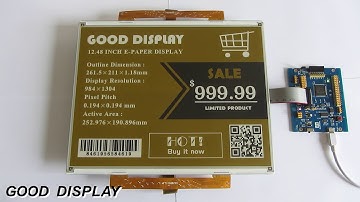 12.48 inch Large big e-paper display module three colors yellow e-ink screen panel
