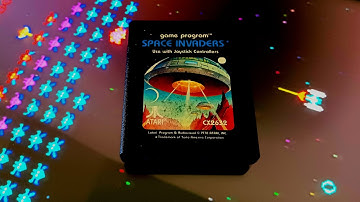 1978 Atari 2600 Space Invaders Video Game on the Atari 2600+