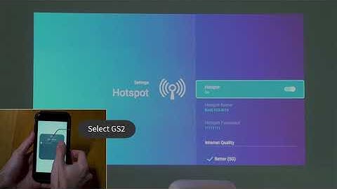How to Connect with Mobile Device via Hotspot from GS2 - BenQ Wireless Portable Projector