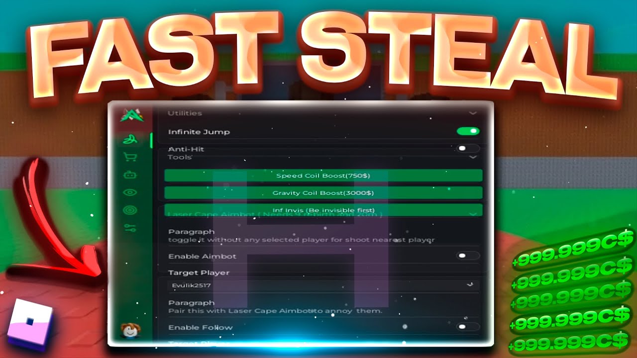 Steal A Brainrot Script *INVISIBLE* [ FAST STEAL, DUEL WINS, ESP, ANTI HIT, DESYNCER, ANTI LAGBACK]