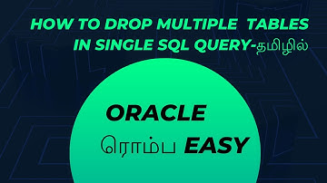 How to drop multiple tables in oracle sql developer| how to drop multiple tables in one query oracle