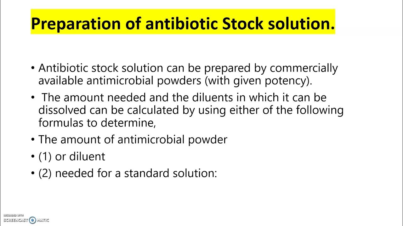 BROTH DILUTION METHODS MICPART1 YouTube