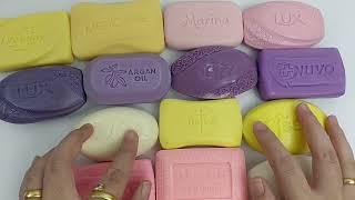 ASMR Soap Opening Haul No Talking No Music 💖💜💛 Leisurely Unpacking Soap #016