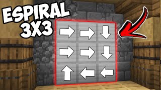 Porta AUTOMÁTICA espiral  3x3 no Minecraft Bedrock (MCPE, XBOX, PS4, PC, Switch)