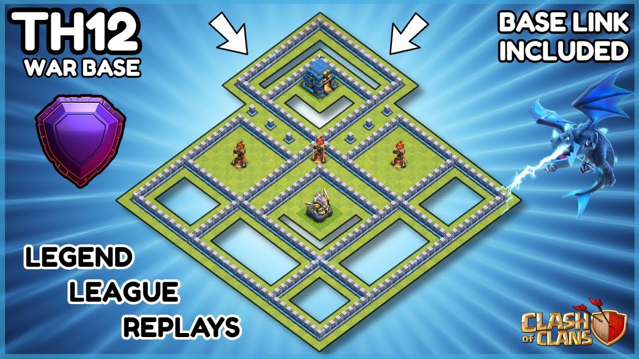 *INSANE* New Town Hall 12 (TH12) War Base - Legend League Replays x 3 - Clash of Clans - #13