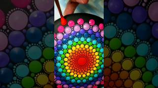 Sacred Geometry Mandala Stone #dotart #dotpainting #art #mandala #painting