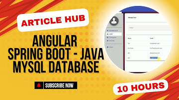 Article Hub (Angular, Spring Boot - Java, MySQL Database, JWT Token) Complete Project (step by step)