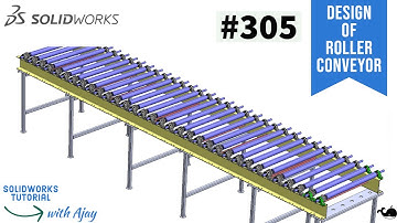 How to Design a Roller Conveyor #305  |design with ajay ||SolidWorks||@DesignWithAjay​