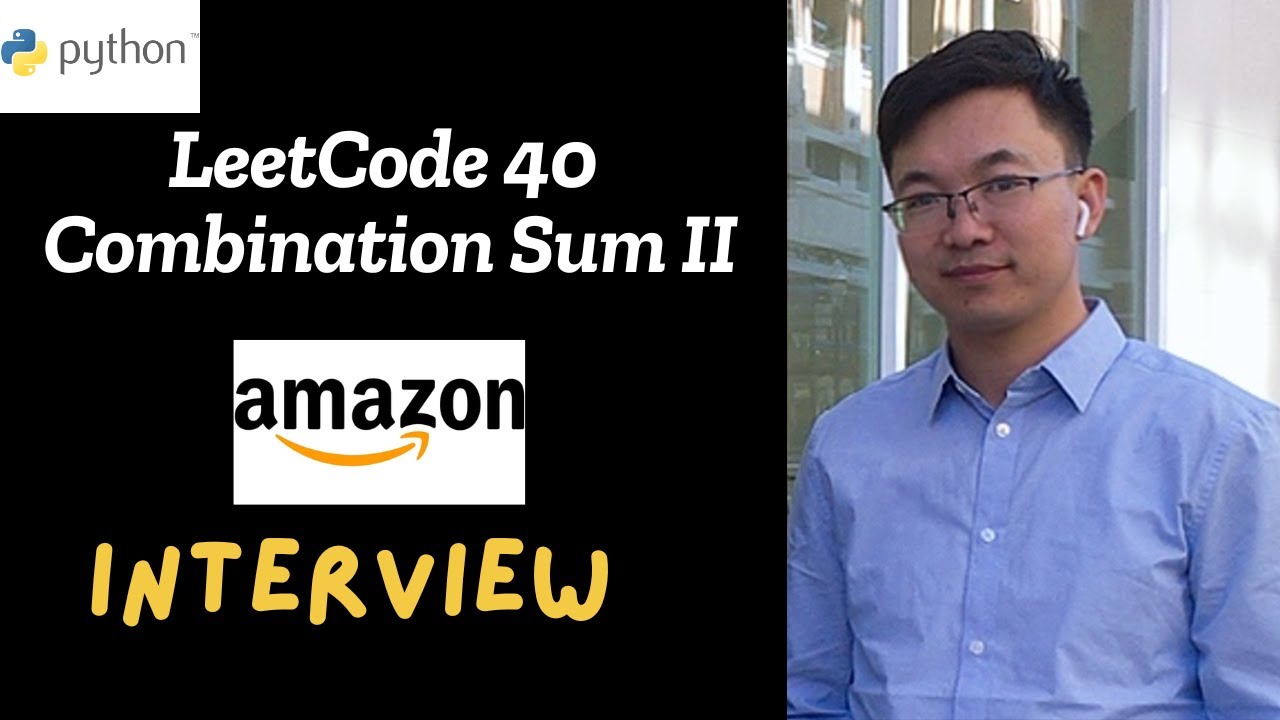 LeetCode 40 Combination Sum 2 Python - YouTube