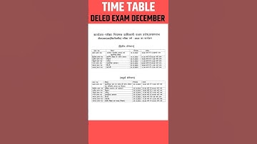 Time table/Exam dates || Deled Second semester || Deled Fourth Semester || 19/22 December 2022 ||