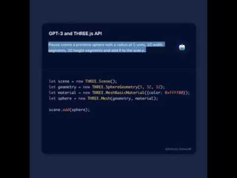 Generative code snippets for Three.js