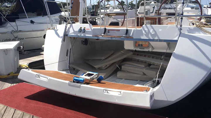 Jeanneau 57 Dinghy Garage Operation