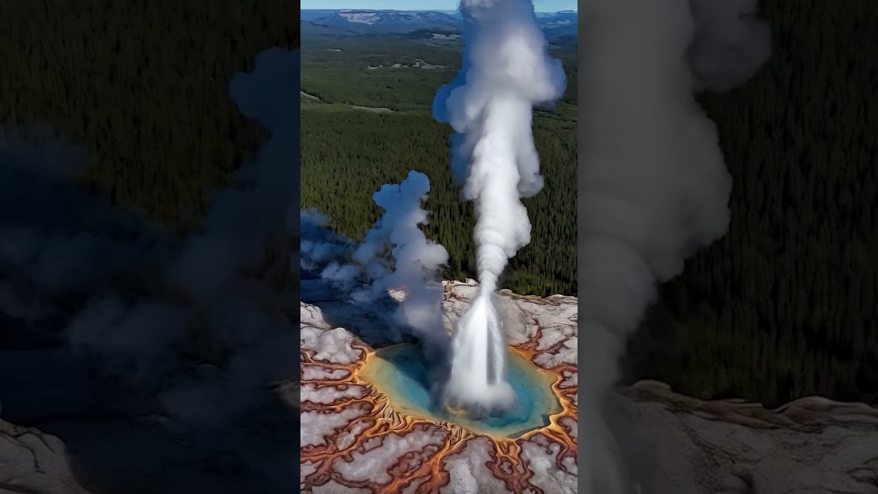 The Great Yellowstone Geyser Erupts Nature S Raw Power Unleashed Shorts