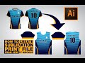 Creating Sublimation Print File From a Jersey Mockup | Adobe Illustrator Tutorials