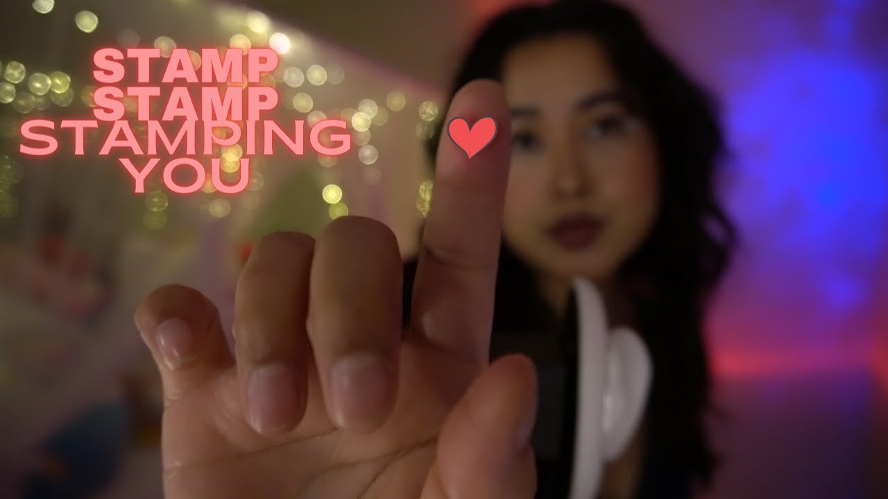 ASMR | 14 mins of Stamping you to sleep🥰💤 ( hand visuals, mouth sounds ...