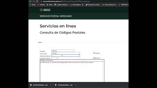 Consulta correcta de códigos postales en México screenshot 1