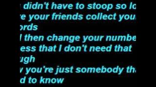Gotye - Somebody That I Used To Know  (Lyrics)