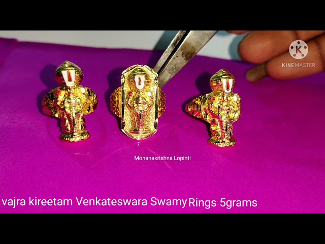 Venkateswara swamy ring . Naveen gold works - YouTube