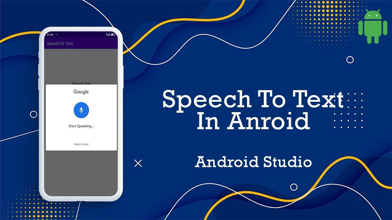 speech to text android studio