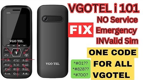 Vgo tel i101 imei change code invalid sim solution/vgo tel All model  free registerwithout pc