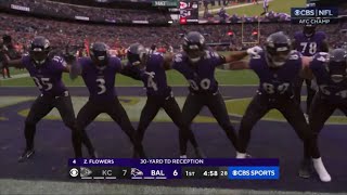 Lamar Jackson with a insane deep pass to Zay Flowers and with a swag surf celebration vs Chiefs 🤣