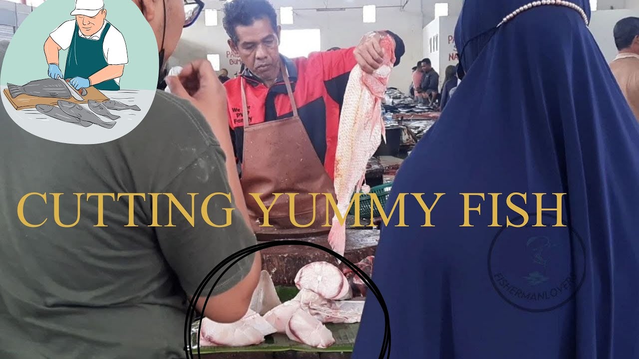 CUTTING SHARK FISH AND CORAL REEF FISH - YouTube