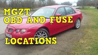 MGZT OBD AND FUSE LOCATIONS (ROVER 75) 