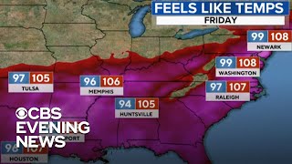 Nation swelters under heat wave as storm threatens Florida